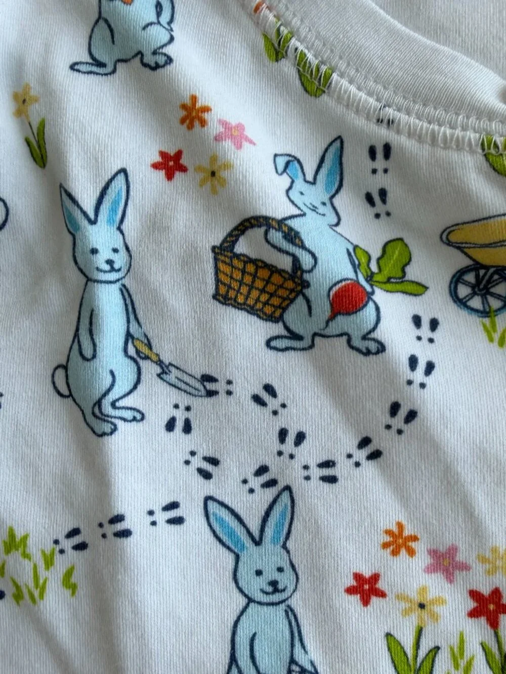 Girls Roller Rabbit Long Sleeve Rabbit Print Pajama Set